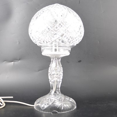 Lot 7 - Lead crystal table lamp.