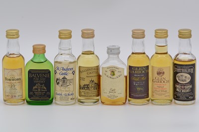 Lot 608 - Collection of 47 miniature malt whiskies