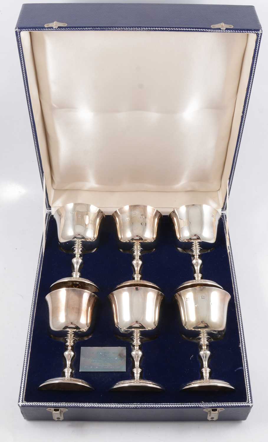 Lot 240 - A set of silver goblets