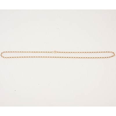 Lot 348 - A 9 carat yellow gold fancy chain link necklace.