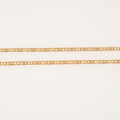 Lot 343 - A 9 carat yellow gold chain necklace.