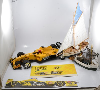 Lot 191 - Remote controlled Formula 1 race car, Benson & Hedges livery, model ships, etc.