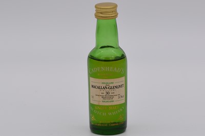 Lot 230 - Cadenhead's Miniature Authentic Collection, Macallan-Glenlivet 1963, 30 year old