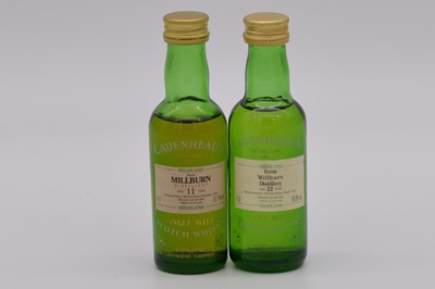 Lot 232 - Cadenhead's Miniature Authentic Collection, two bottles of Millburn