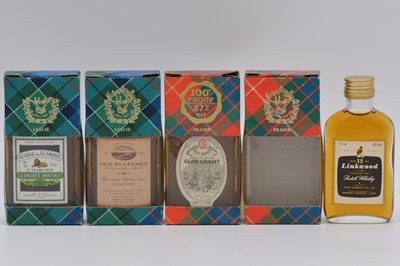 Lot 64 - Gordon & MacPhail, Tartan Miniature Collection, twelve flat bottles in packs