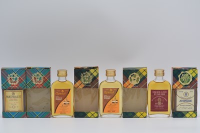 Lot 65 - Gordon & MacPhail, Tartan Miniature Collection, ten flat bottles in packs