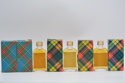 Lot 65 - Gordon & MacPhail, Tartan Miniature Collection, ten flat bottles in packs