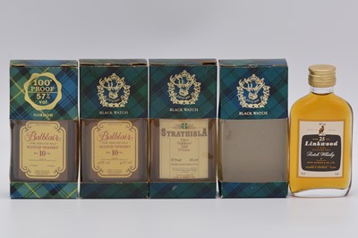 Lot 68 - Gordon & MacPhail, Tartan Miniature Collection, ten flat bottles in packs