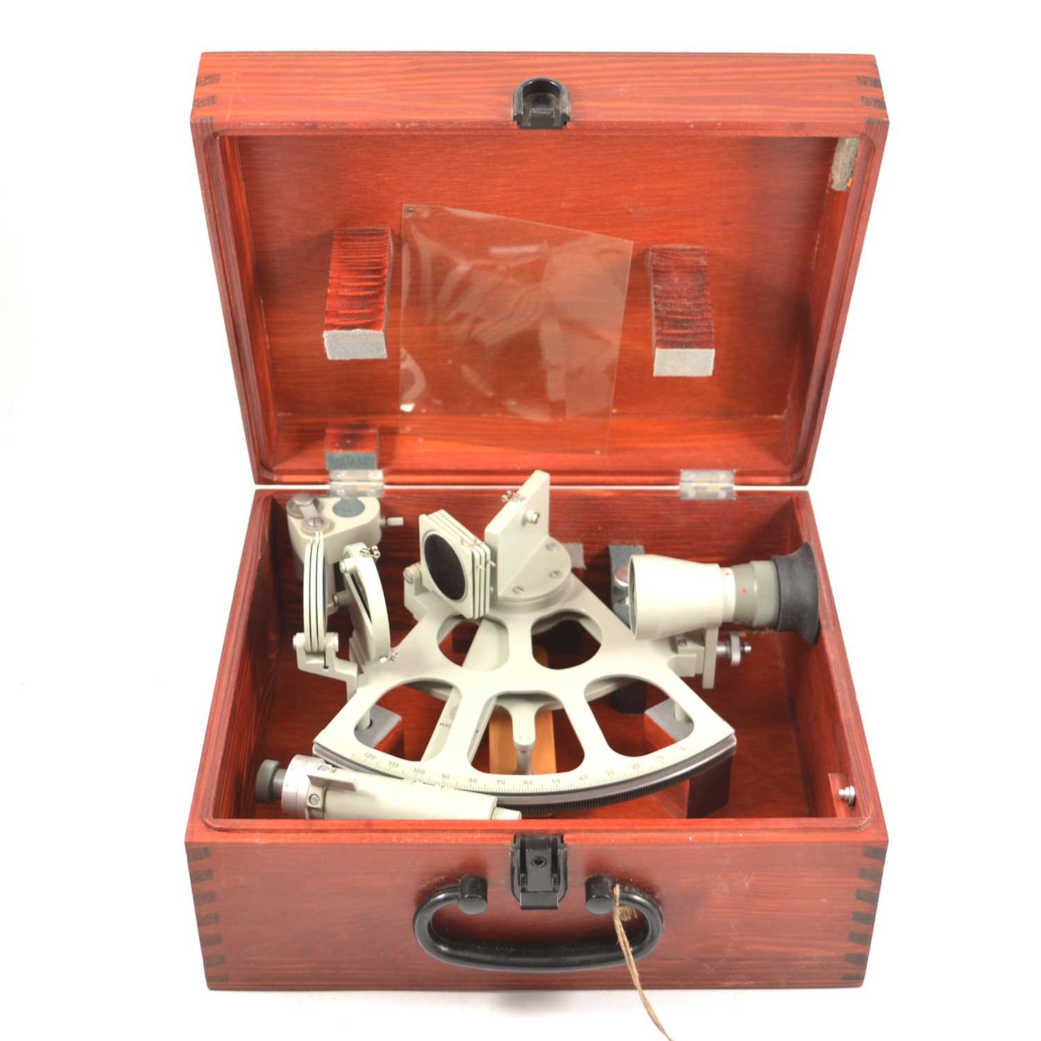 Lot 205 - VEB Freiberger Drum Sextant, cased.