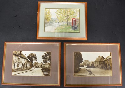 Lot 101 - Antiquarian maps and Burton Overy photographs and watercolour.