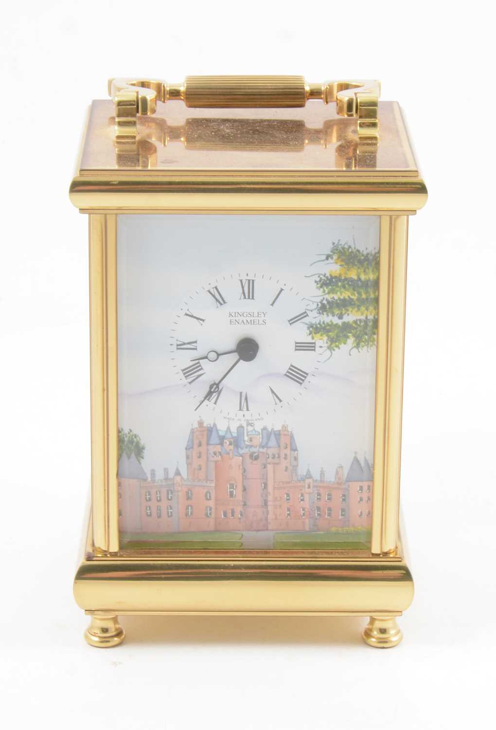 Lot 99 - Modern carriage clock, by Kingsley Enamels