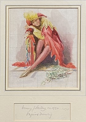 Lot 395 - Henry J Staley(?), Harlequin