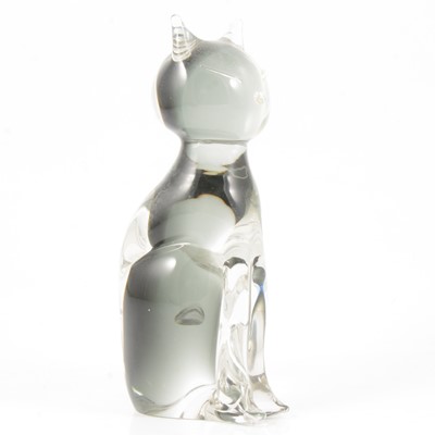 Lot 12 - Murano glass model of a seated cat