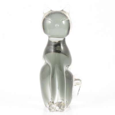 Lot 12 - Murano glass model of a seated cat