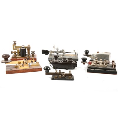 Lot 135 - Vibroplex morse code key and others.