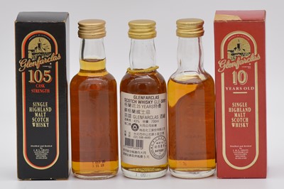 Lot 81 - Glenfarclas, three miniature bottlings