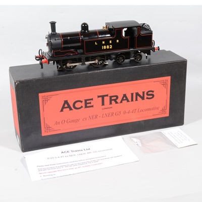 Lot 106 - ACE Trains O gauge electric locomotive, LNER 0-4-4T, G5, 1882, ex NER