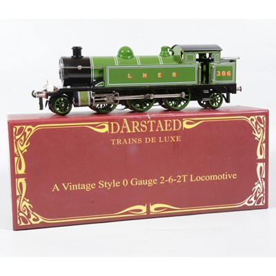 Lot 170 - Darstaed O gauge electric tank locomotive, LNER 2-6-2T, 386, green, boxed.