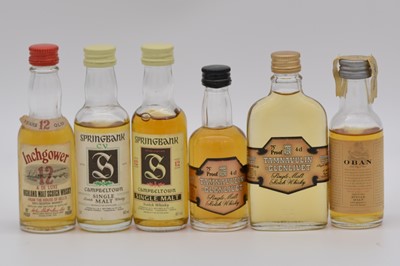 Lot 83 - Six assorted miniature whisky bottlings, 1980s/ early 1990s