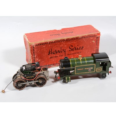 Lot 33 - Hornby O gauge 20v motor and chassis and body shell for no.1 Special tank locomotive GW 5500