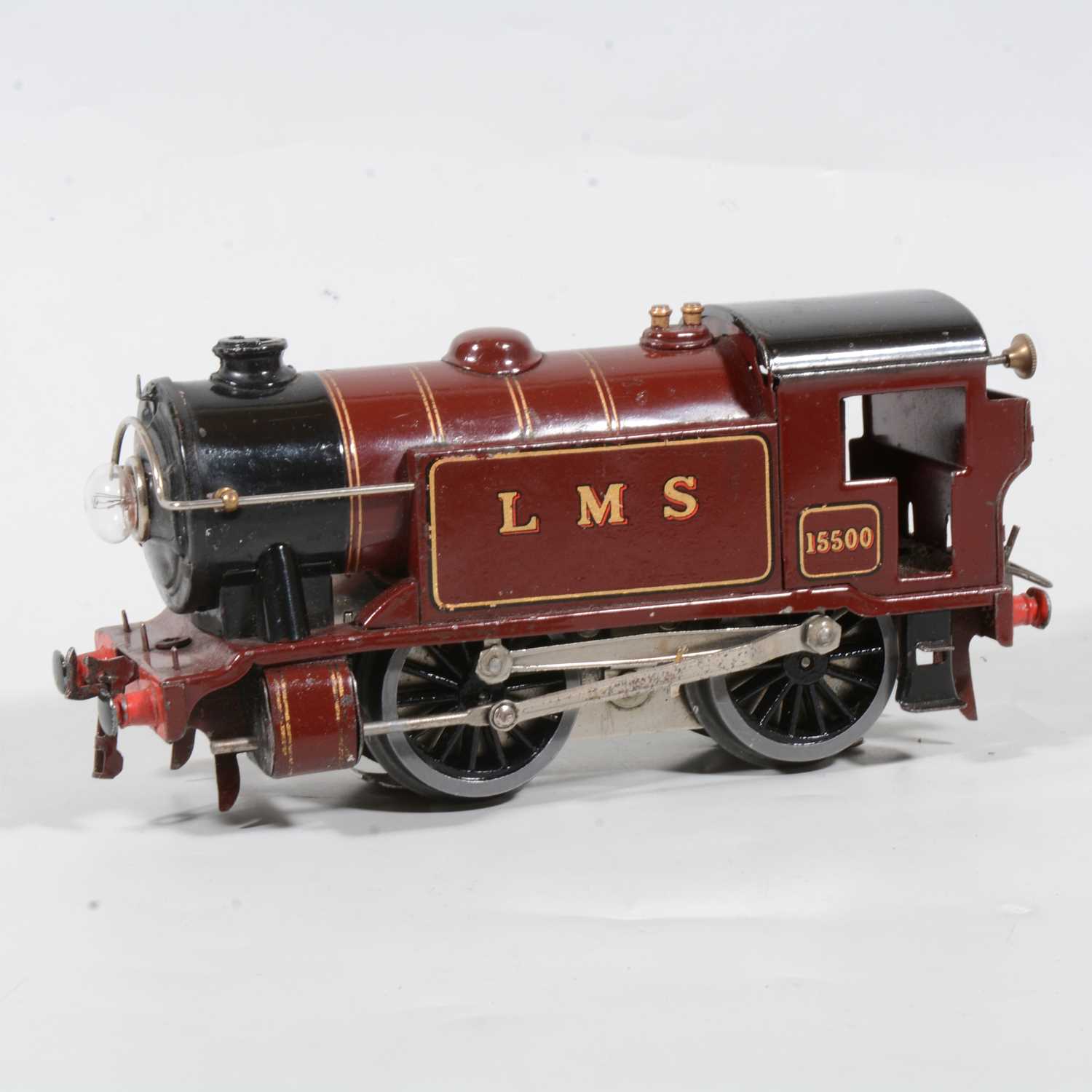 Lot 12 - Hornby O Gauge electric model railway tank locomotive, E120 no.1 Special, 0-4-0, LMS maroon.