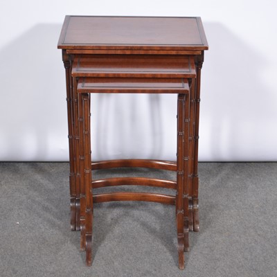 Lot 565 - A nest of mahogany quartetto tables