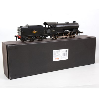 Lot 159 - Bassett-Lowke O gauge electric locomotive and tender, BR (late crest), 0-6-0, J39, 64744, black