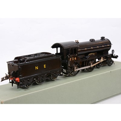 Lot 25 - Hornby O gauge model railway locomotive and tender, E220 Special, converted to 20v electric