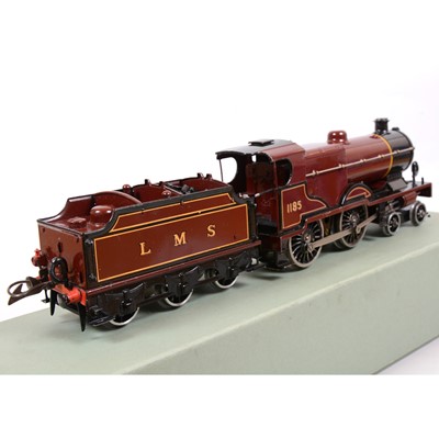 Lot 3 - Hornby O gauge electric locomotive and tender, E220 Special, LMS 4-4-0, 'Compound' 1185 maroon