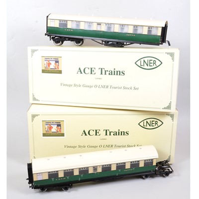 Lot 126 - ACE Trains O gauge six passenger coaches, LNER Tourist Stock set A, B and C.