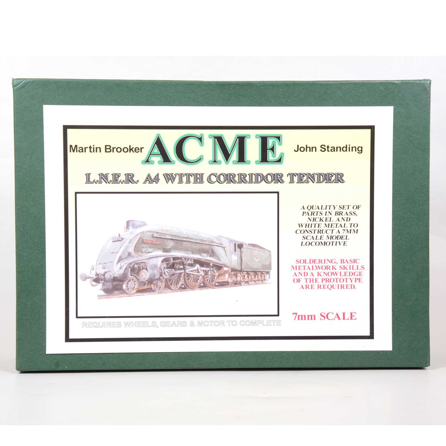 Lot 149 - Martin Brooker / John Standing ACME O gauge model metal kit, LNER A4 with corridor tender