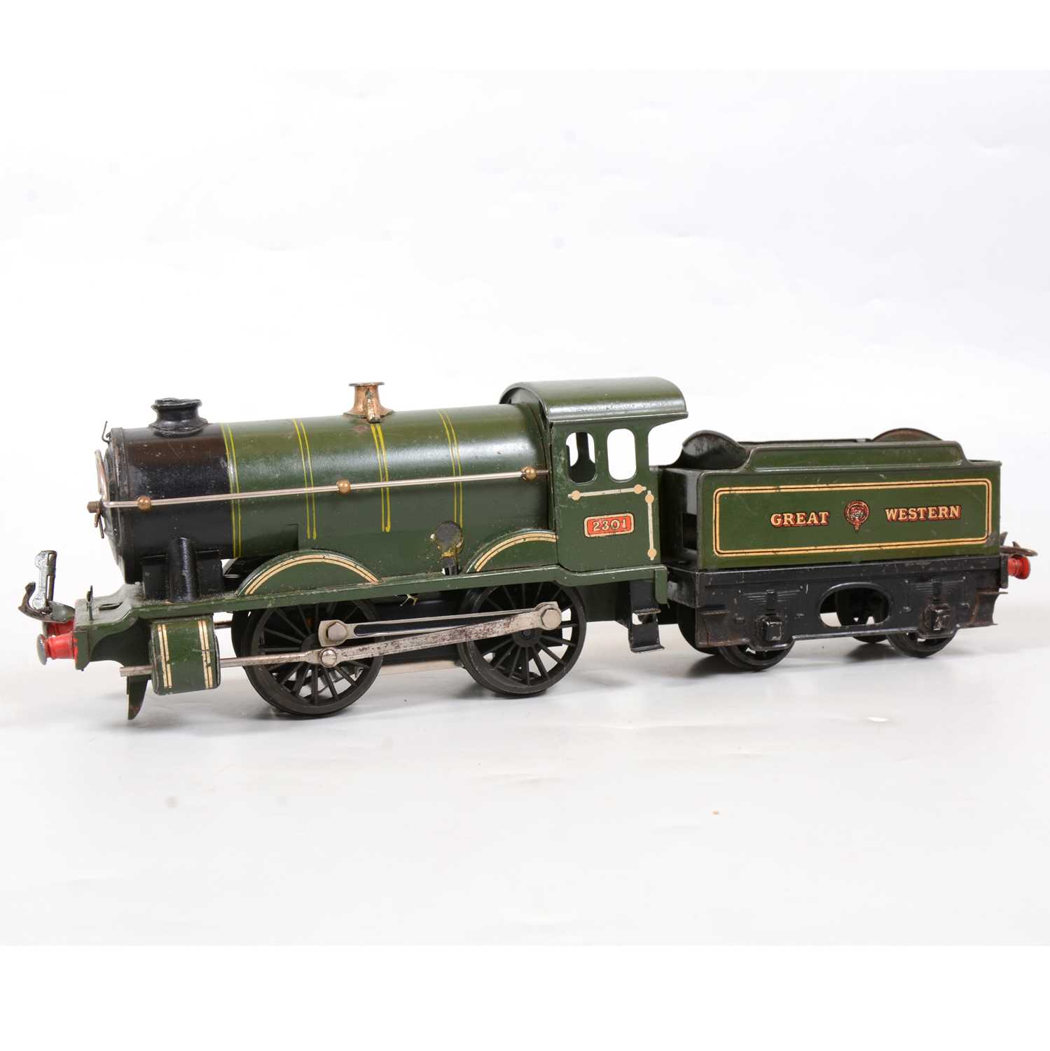 Lot 16 - Hornby O gauge locomotive and tender, converted to electric no.1 Special, GW 0-4-0, 2301.