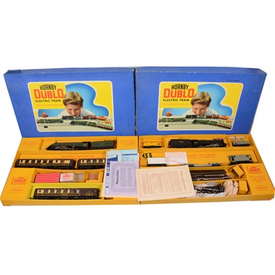 Lot 73 - Two matched Hornby Dublo OO gauge model railway matched sets, boxed.