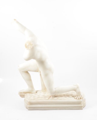 Lot 119 - After the Antique, Subiaco Ephebe, a white marble figure of a youth