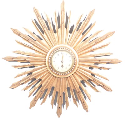 Lot 634 - Sunburst wall clock