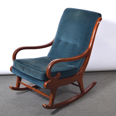 Lot 270 - Stained wood rocking chair