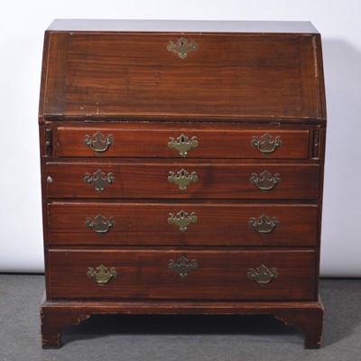 Lot 292 - Victorian stained wood and 'mahogany grained' bureau