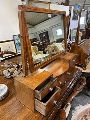 Lot 288 - Maple wood toilet mirror, probably American