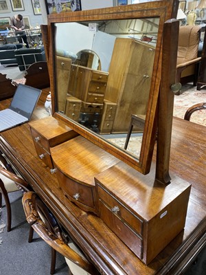 Lot 288 - Maple wood toilet mirror, probably American