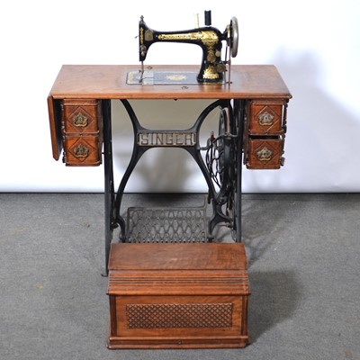 Lot 510 - Singer treadle sewing-machine.