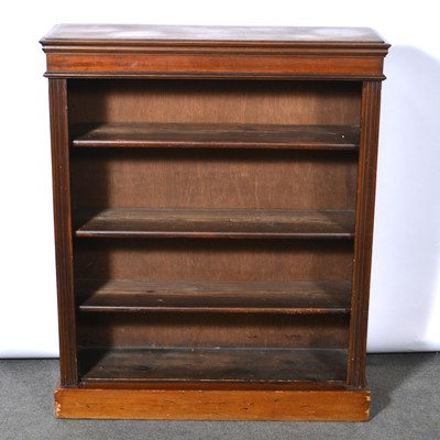 Lot 470 - Edwardian mahogany open bookcase