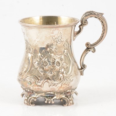 Lot 252 - Victorian silver mug, Martin, Hall & Co, Sheffield 1859.