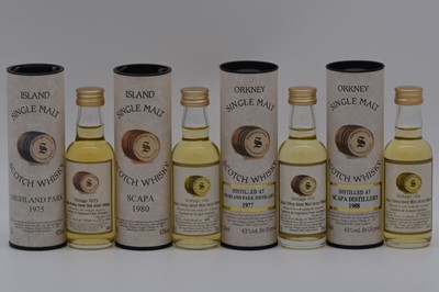 Lot 193 - Signatory Vintage - Four Island whisky miniatures