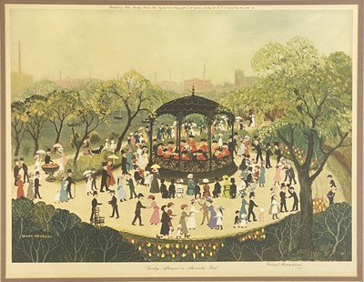 Lot 425 - Helen Bradley, Sunday Afternoon in Alexandra Park