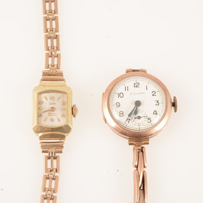 Lot 422 - Two lady's vintage wristwatches.