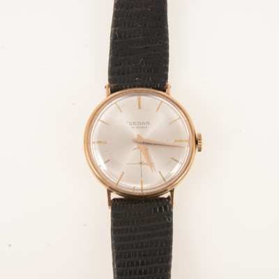 Lot 419 - Sedar - a gentleman's wristwatch, 9 carat yellow gold BWC case.