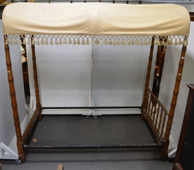 Lot 525 - Modern four poster bed with canopy