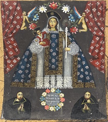 Lot 462 - South American Cuzco School, Madonna