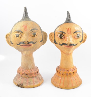 Lot 121 - Pair of paper mache/composition busts