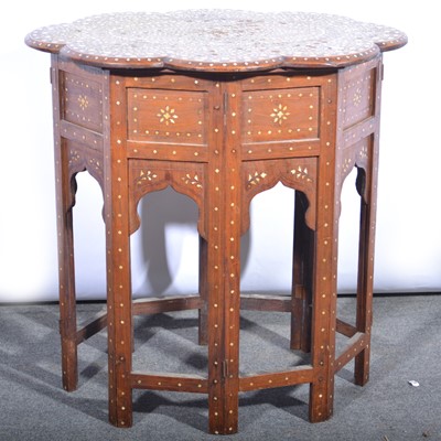 Lot 565 - Indian Hoshiarpur bone inlaid occasional table